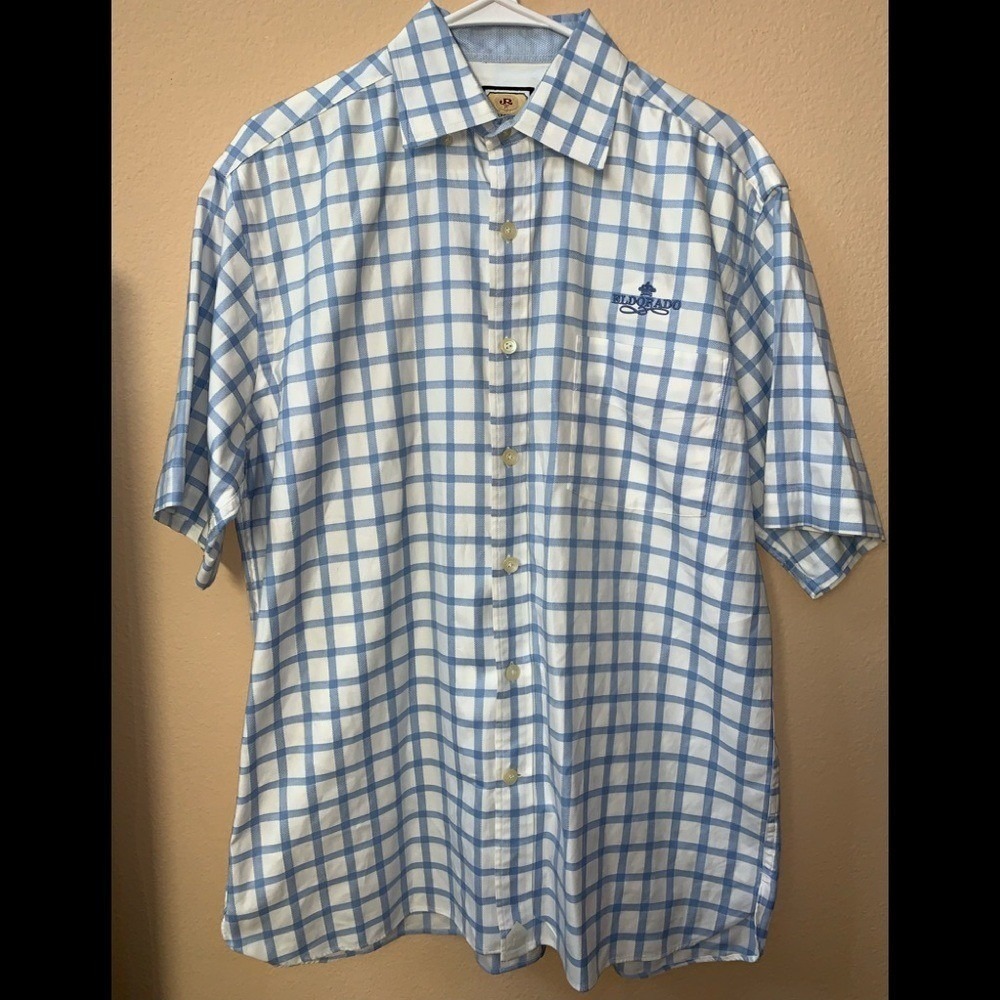 Vintage 1879 Joey Rodolfo Mens Short Sleeve Button Down Size Medium